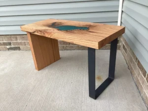 Red Oak & Epoxy Bench